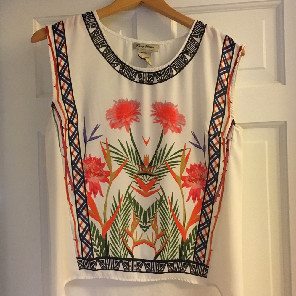Flying Tomato Flowy Sheer Top